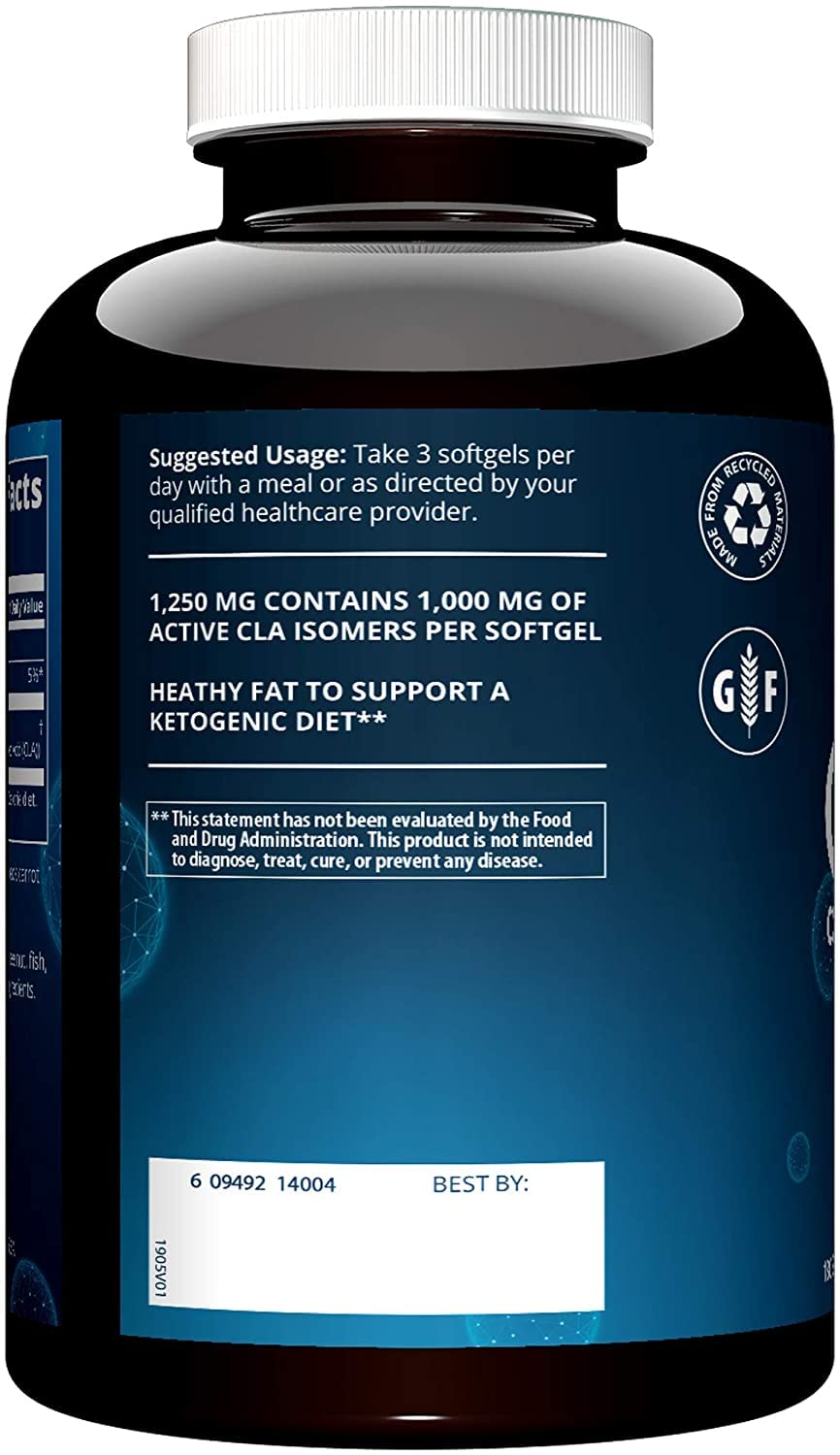 MRM Nutrition CLA 1250 | Keto Friendly | 80% CLA High Potency | 1000mg CLA per Capsule | Healthy fats | Gluten-Free | 30 Servings