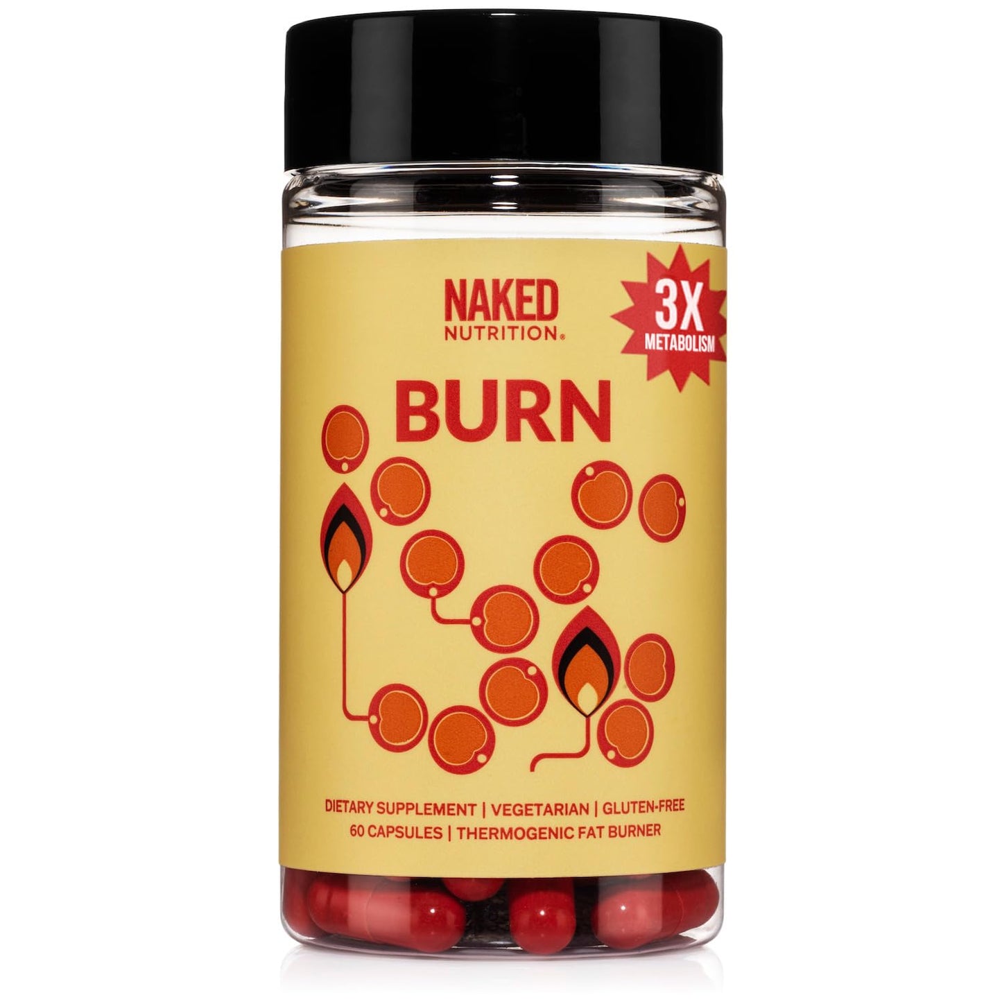 Naked Metabolism Booster & Thermogenic Fat Burner for Men & Women - Weight Loss Pills for Women - Belly Fat Burner with Gold Standard Clinical Trial - Appetite Suppressant for Weight Loss for Women