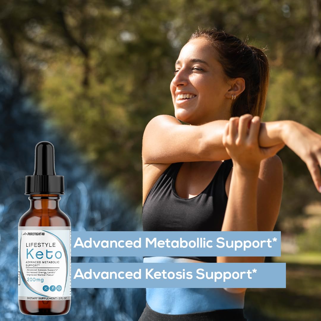 PureFight4U Lifestyle Keto Drops Full Strength, Increase Energy, Stamina and Metabolism, Weight Management Dietary Supplement | 2 FL OZ