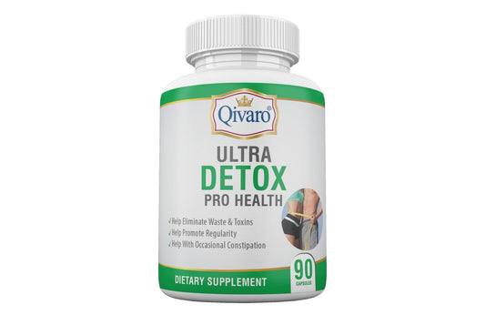 Ultra Detox Pro Health - Detox Cleanse Supplement - Constipation Relief & Body Detox Pills with Psyllium Husks, Apple Pectin Powder & Glucomannan Powder - Fiber Supplement - 90 Capsules