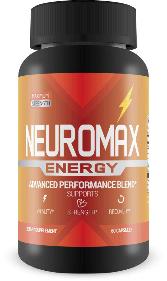 Neuromax Energy - Increase Vitality, Strength, and Recovery Time - L-Arginine Formula for Extra Pump - 60 Capsules