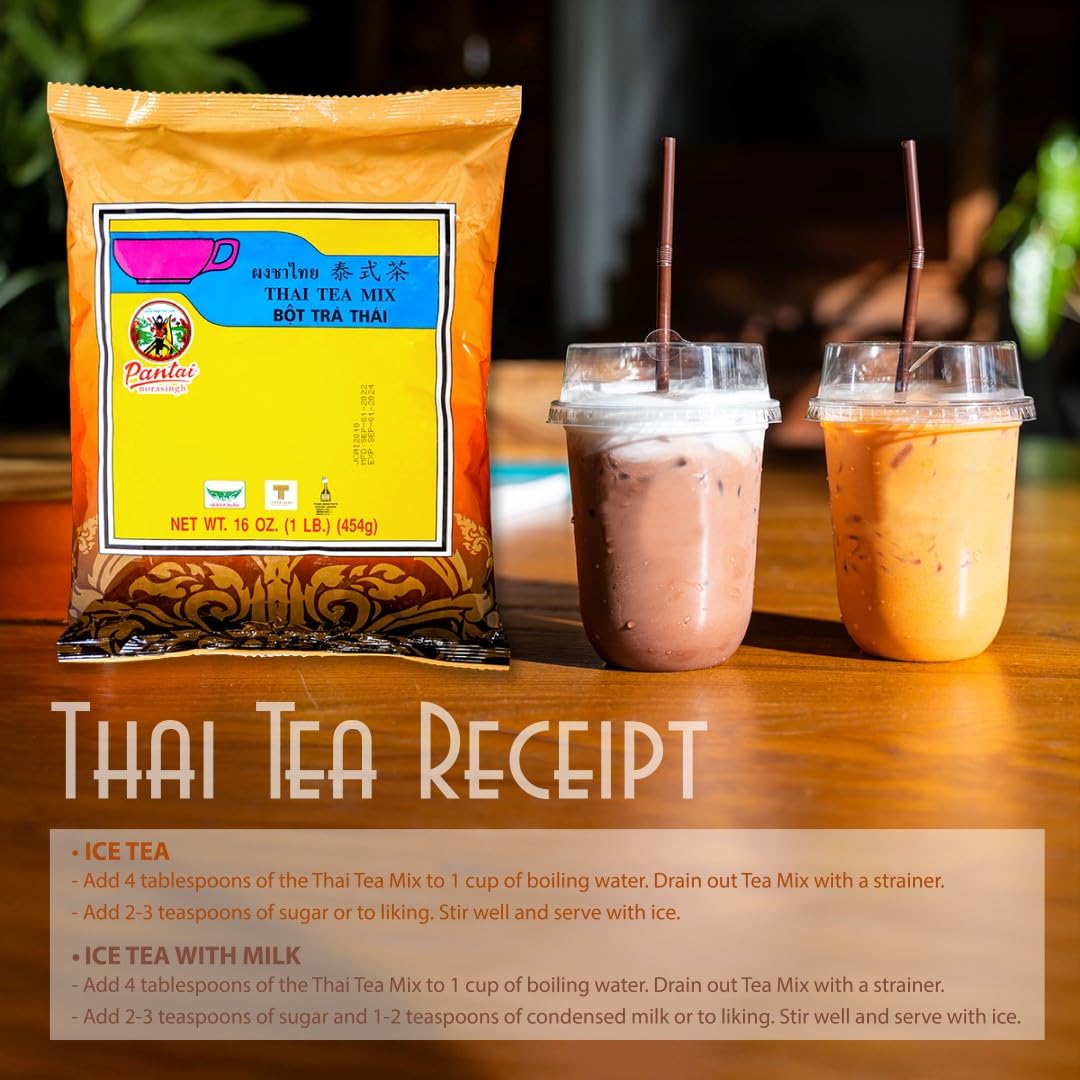 Thai Tea Mix Pantai 16 oz 1lb Thai Iced Tea Traditional Restaurant Style