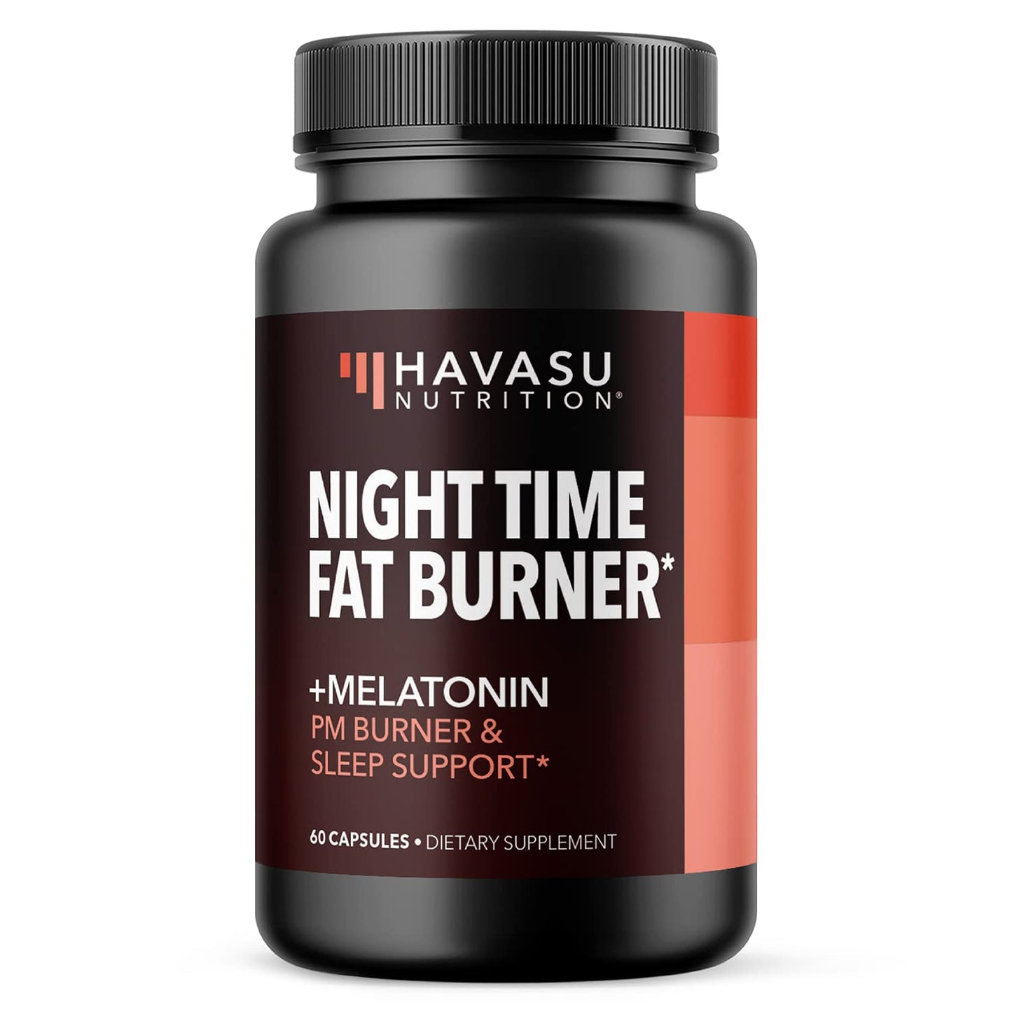 Night Time Fat Burner Capsules for Men and Women - Appetite Suppressant for Weight Loss with White Kidney Bean - 60 Count - Metabolism Booster with Melatonin for Sleep Support - 2-Month Supply