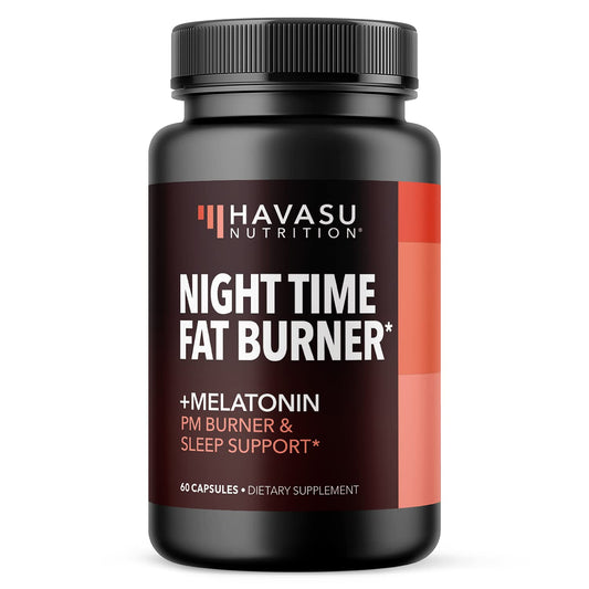 Night Time Fat Burner Capsules for Men and Women - Appetite Suppressant for Weight Loss with White Kidney Bean - 60 Count - Metabolism Booster with Melatonin for Sleep Support - 2-Month Supply