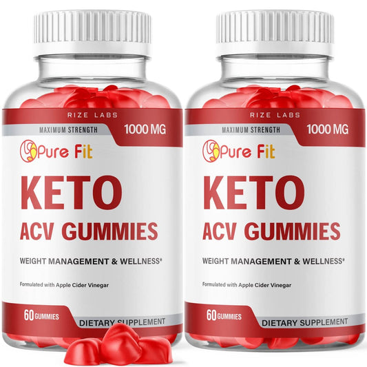 (2 Pack) Pure Fit Keto ACV Gummies Weight Management & Wellness Keto ACV Gummies (120 Gummies)