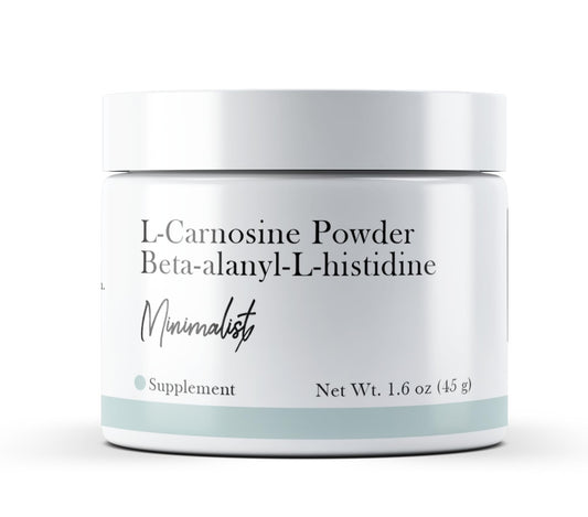 Minimalist L-Carnosine Powder (1.6 oz) No Additives or Fillers, Dietary Supplement, Beta-alanyl-L-histidine