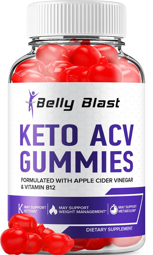 Belly Blast Keto ACV Gummies - Advanced Formula Belly Blast Keto Plus ACV Gummies Apple Cider Vinegar, Weight Management, BellyBlast ACV Dietary Supplement Reviews Men Women (60 Gummies)