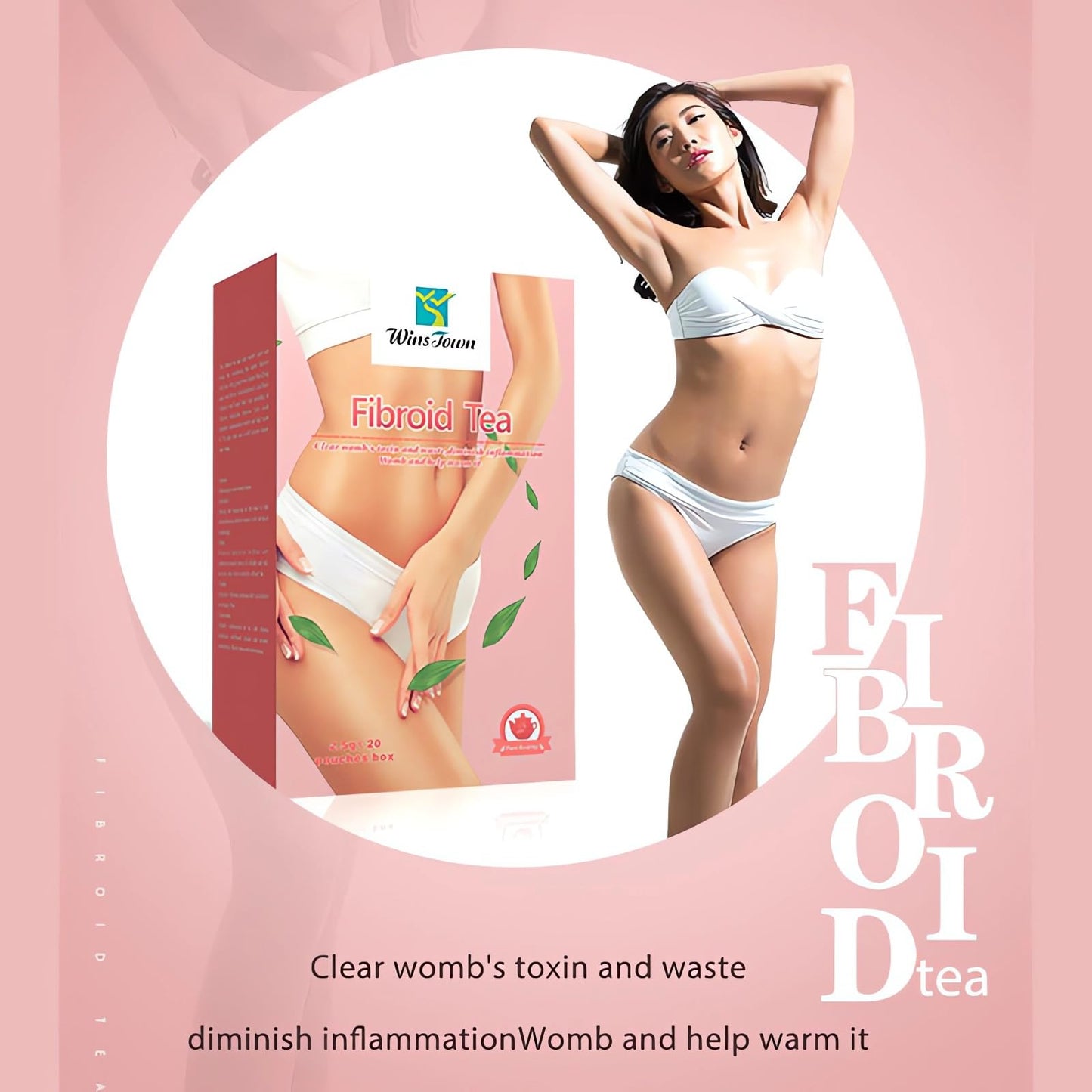 Wins Town Fibroid Tea, Supports Fibroid Shrink and Healthy Womb, Anti Aging, Warm Uterus Detox Tea, 20 Teabags