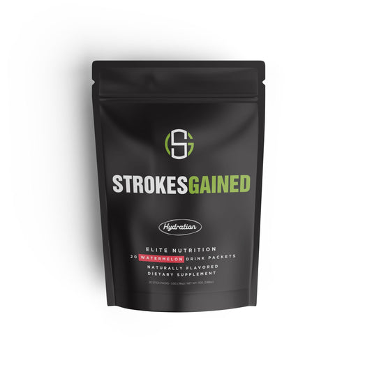 Strokes Gained Golf Hydration Watermelon Electrolyte Powder - Sugar Free Drink Mix Packets - Golf Accessories for Men & Women - Golf Gifts - 20 Stick Packs