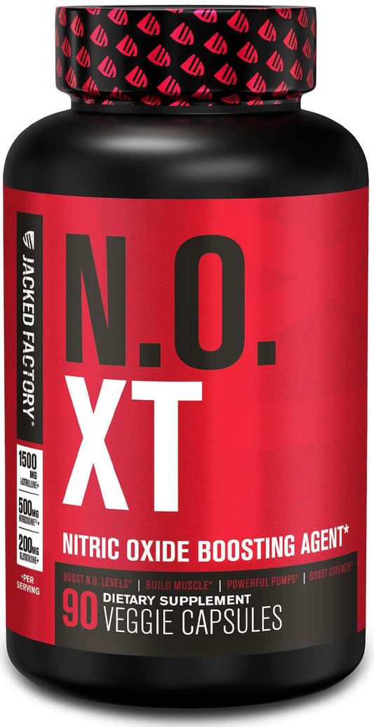 Jacked Factory N.O. XT Nitric Oxide Supplements for Men w/Nitrosigine L Arginine L Citrulline Supplement for Muscle Pumps & Vascularity - Pre Workout Nitric Oxide Booster & Muscle Builder - 90 Caps