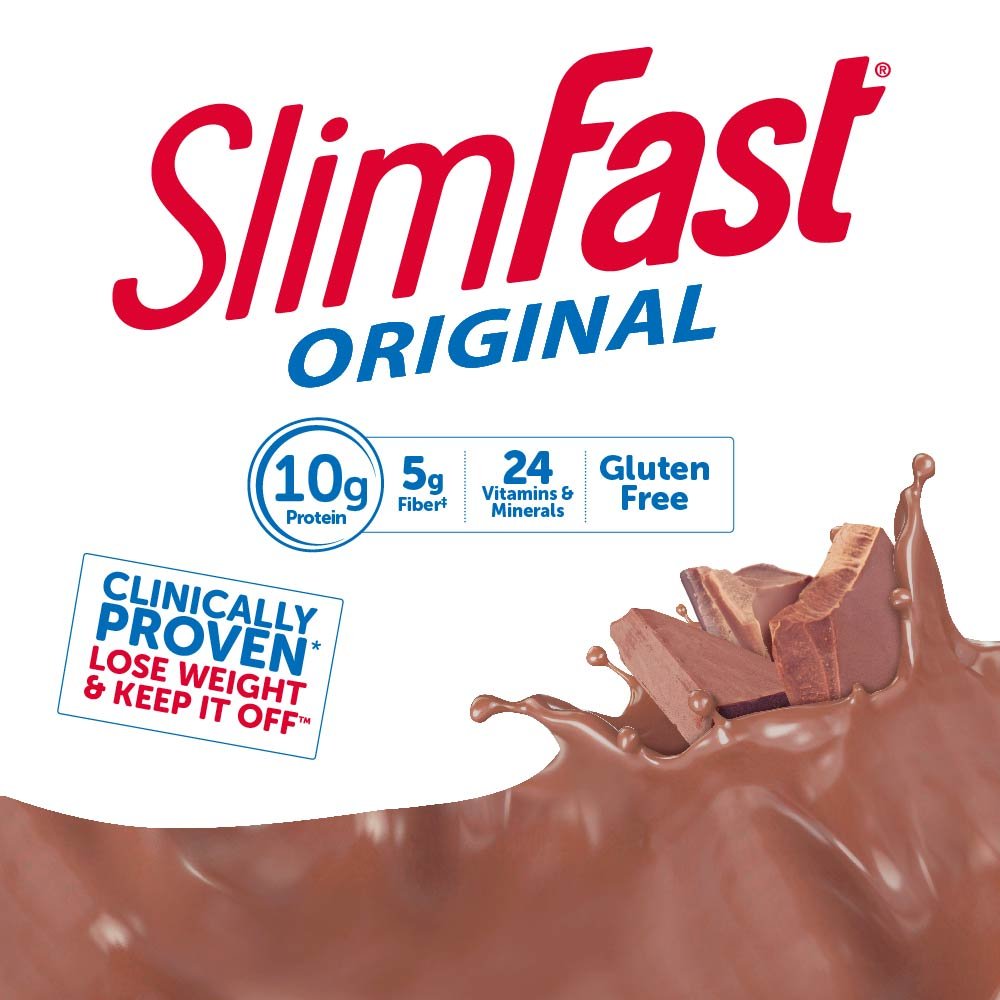 Slim Fast Ready to Drink High Protein Meal Replacement Shake, Creamy Milk Chocolate, 4 Count (Pack of 6)
