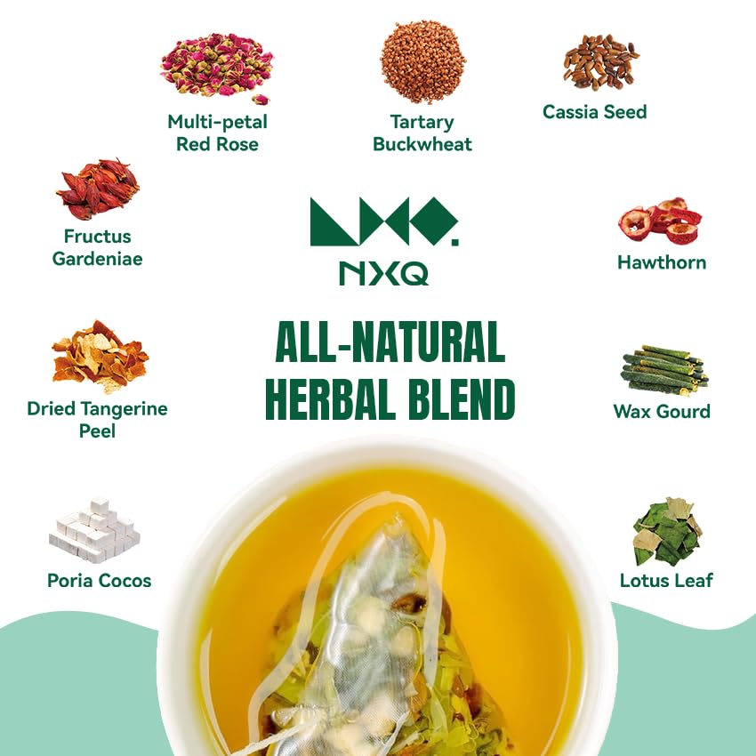 NXQ (30 - Bag) Oil Cleansing Tea: A Blend of Winter Melon, Lotus Leaf, Cassia Seed, Poria, Green Tea & wellness Herbs tea