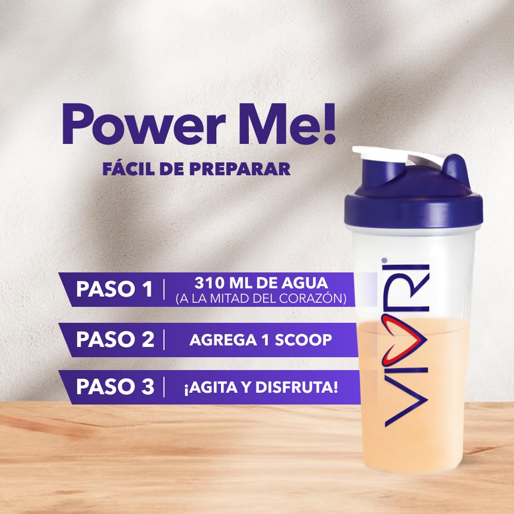 VIVRI PowerMe! Energy Boost Formula | Orange Mango Flavor | Coffee Alternative | Made with Natural Green Tea, Guarana, Yerba Mate & B Complex | 30 Servings