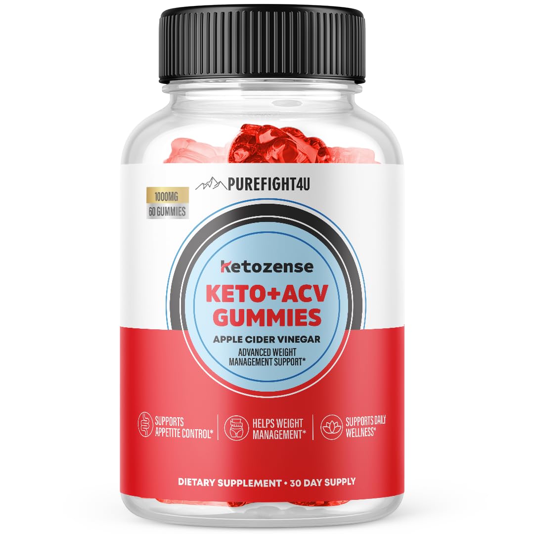 Ketozense Keto+ ACV Gummies | Apple Cider Vinegar Gummies, Advanced Weight Management Support, 1000mg | Dietary Supplement 60 Gummies