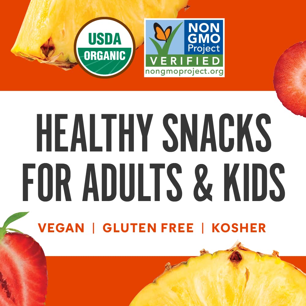 Noka Superfood Smoothie Pouches Strawberry Pineapple 4 Pack with Plant Protein Prebiotic Fiber  Flax Seed Organic Gluten Free Vegan Healthy Fruit Squeeze Snack Pack 422oz Ea