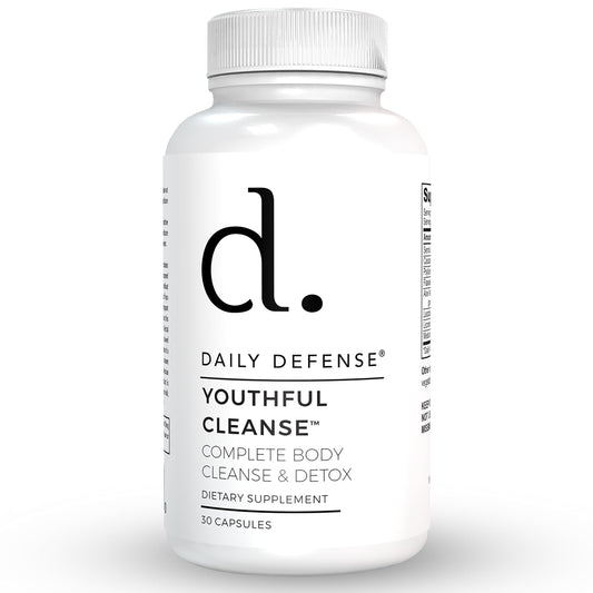 Daily Defense14 Day Cleanse Pills Advanced Gut Cleanse and Detox for Men and Women Fast Natural Laxative for Constipation Relief with Casacra Sagrada, Psyllium Husk, Senna Leaf and Probiotics