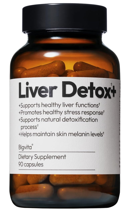 BigVita Liver Detox Vegan Gluten Free Liver Health Supplement Cleanse Detox & Repair Hangover Helper Contains Milk Thistle Glutathione Vitamin C Inositol and Selenium, 90 Capsules