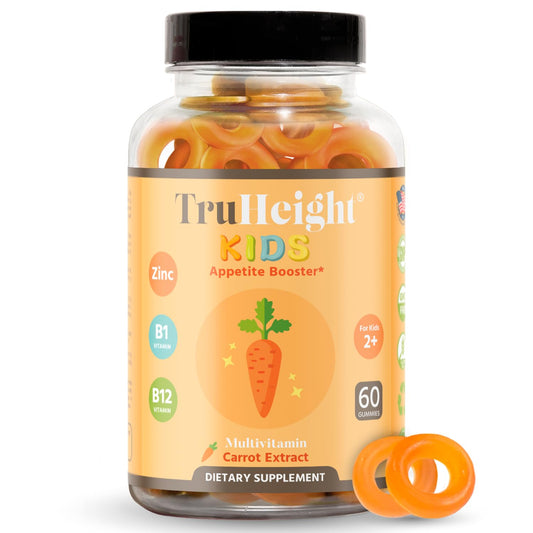 TruHeight Kids Appetite Booster Gummies (Ages 2+) All Natural Toddler, Kids & Teens Appetite Stimulant to Eat More - Weight Gain Supplements - Vitamins for Underweight Children - Picky Eater Vitamin