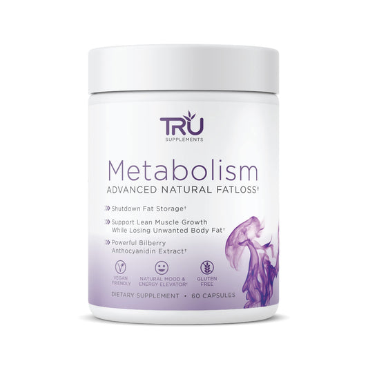 TRU Supplements Metabolism, Advanced Fat Loss, Fight Cravings, Boost Mood, No Jitters or Crash, 30 Servings