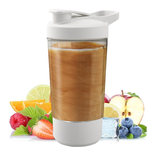 Electric Mixing Cup, Transparent Safety Electric High Speed Protein mixers,Sports Nutrition Shaker Bottle with Type-C Charger, Rechargeable Safety High Speed Shaker Blender for Healthy Eating