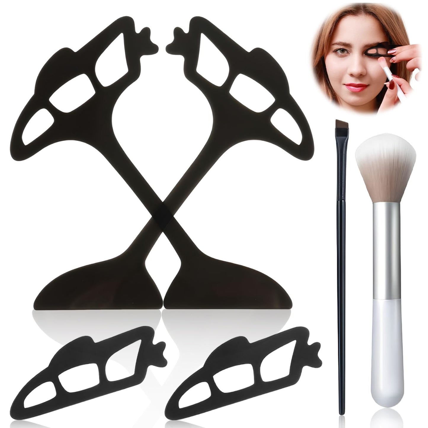 Eyeshadow Tool, Reusable Eyeshadow Stencils for Eyes, Eye Liner Stencil Tool, Eye Makeup Aid, Eyeliner Stencil for Women, Quick Makeup Template