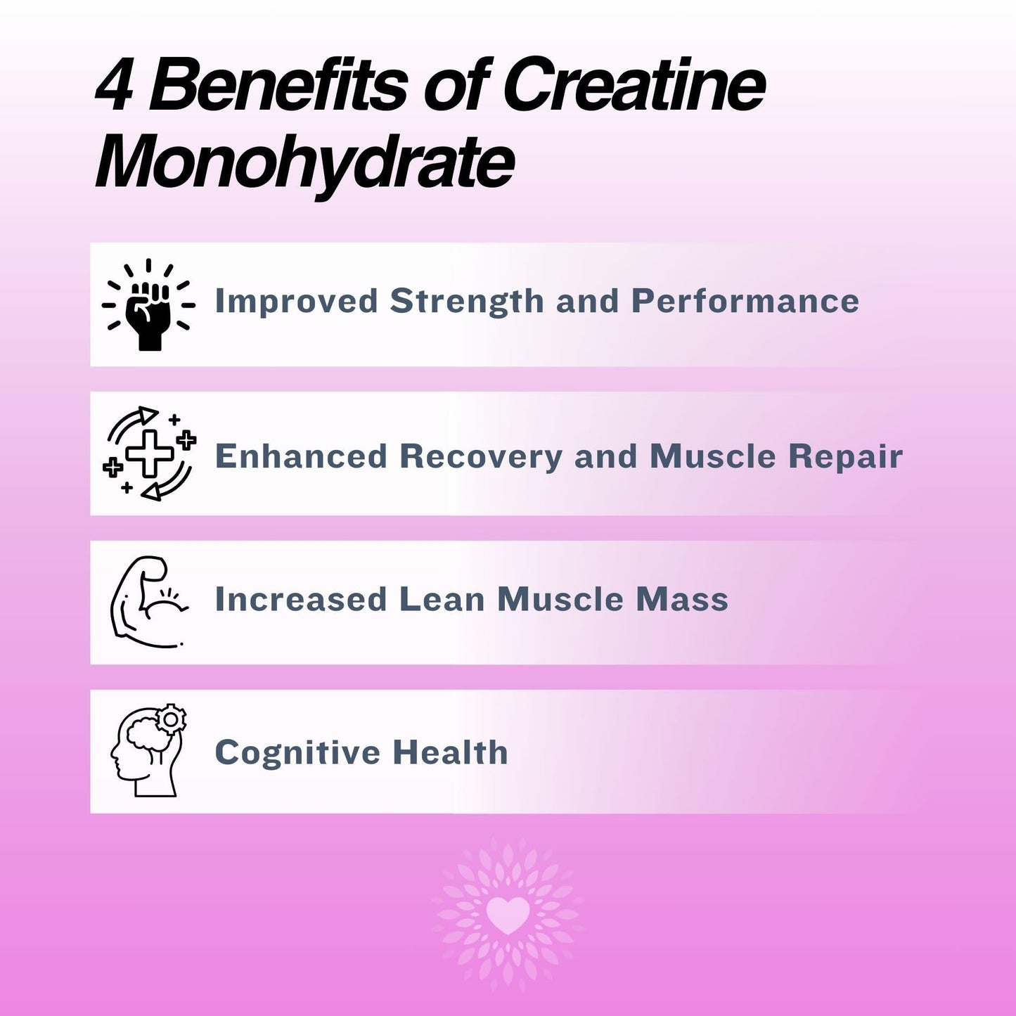 The Good Intentions Club Creatine Monohydrate for Women - Unflavored - 50 Servings - Muscle Builder for Women