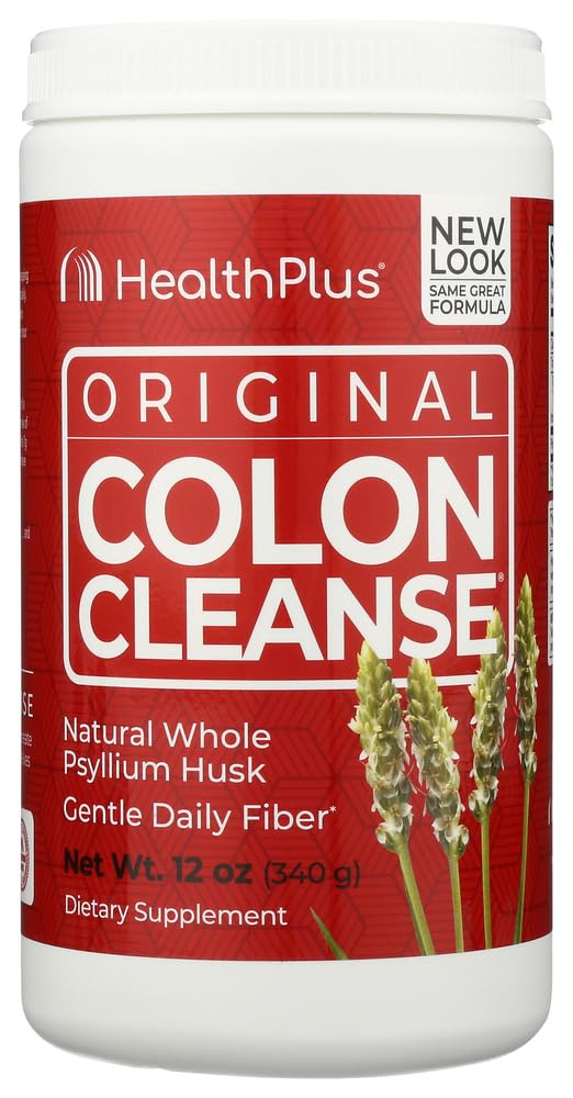 Health Plus Colon Cleanse Powder, Natural Flavor 12 oz (Pack of 2)