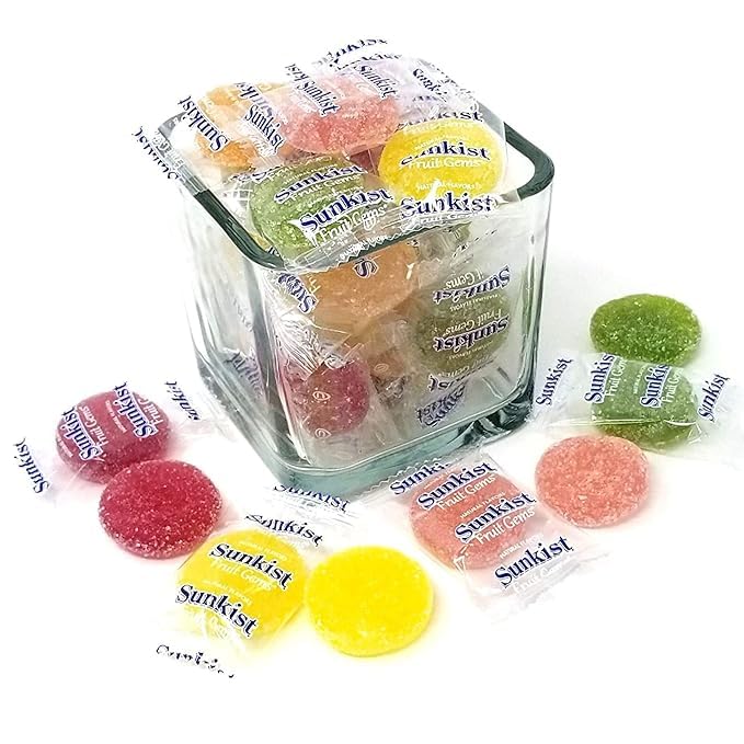 Sunkist Fruit Gems 15Lbs Klub Bulk Snacks Individually Wrapped Assorted Flavors Soft Sugar DustedBulk Candy Made With Real Fruit Juices 24Oz