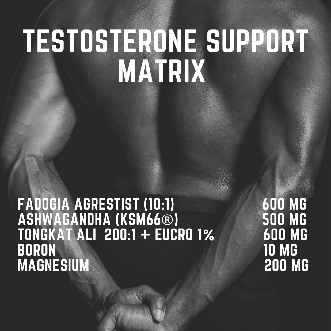 Nutriissa PCT - Premium Testosterone Support & Estrogen Control - EPEB Certified for Purity & Potency - 200:1 Tongkat Ali & Fadogia Agrestis - Vegan, 180 Capsules