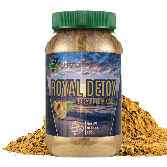 GREEN ROYALTY Royal Detox Fibra Ultra Forte | Premium Fiber Blend for Digestive Support & Natural Cleanse | 10.58 oz (300g) | 20 Servings