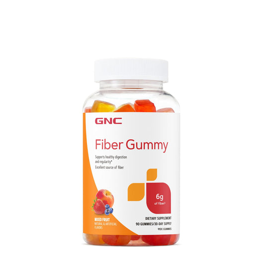GNC Fiber 6g Gummy | Supports Healthy Digestion & Regularity | Mixed Fruit | 90 Count