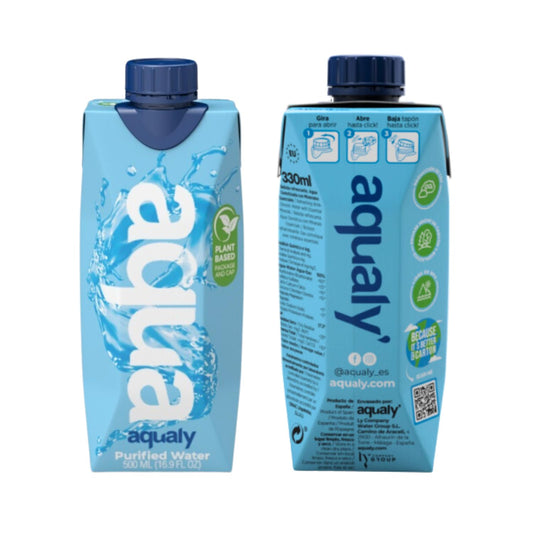 Aqualy Premium Water  Purified Water with Essential Minerals  EcoFriendly Boxed Water  BPAFree  NonGMO  Free from microplastics  Recyclable packaging  6 Pack of 169 fl oz Cartons  Plant