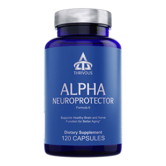 Thrivous Alpha - Enhance Brain & Nerve Function for Better Aging - Advanced Natural Nootropic Supplement: Alpha GPC, ALCAR, R Alpha Lipoic Acid, Ginkgo, SerinAid Phosphatidylserine - 120 Capsules