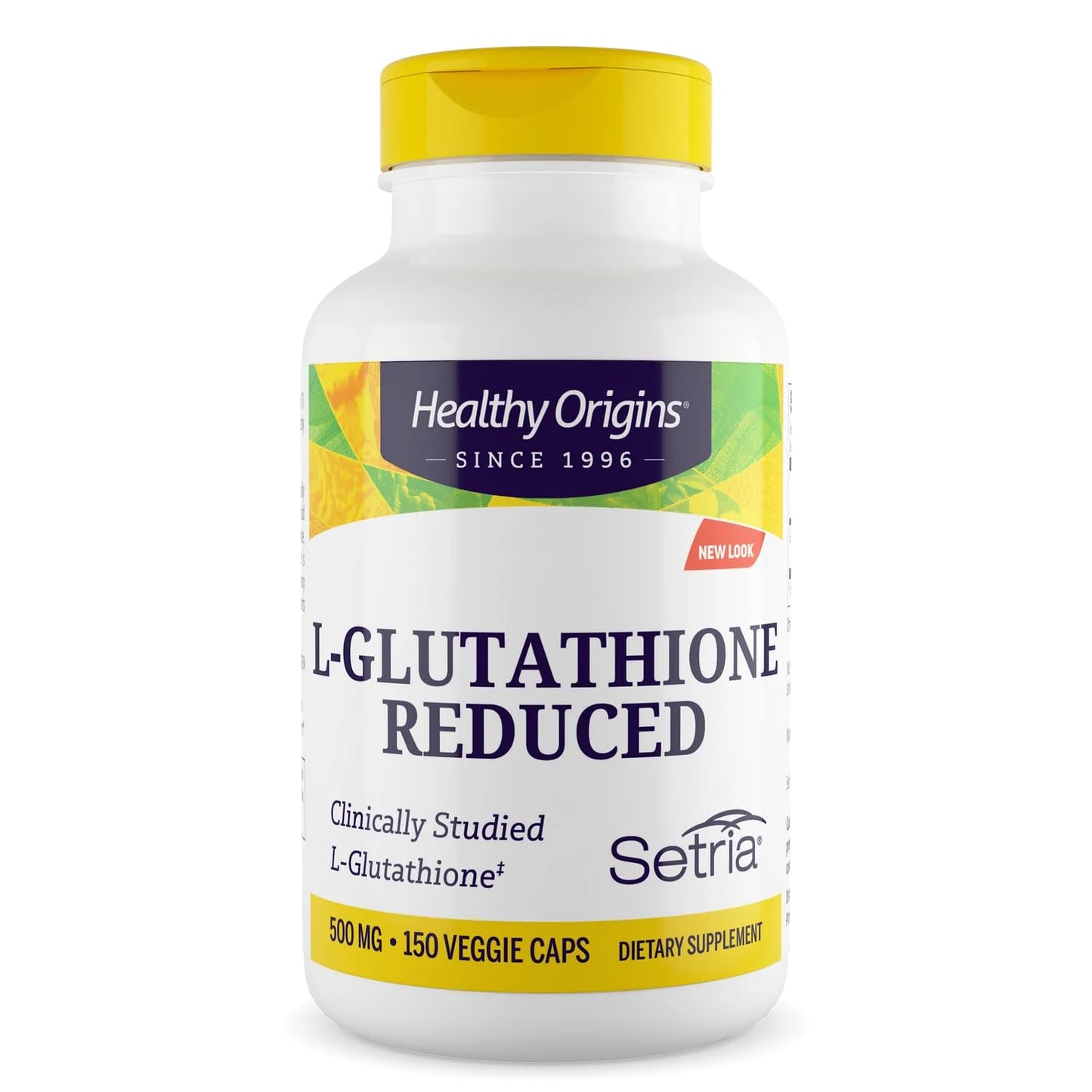 Healthy Origins L-Glutathione 500 mg (Setria, Non-GMO, Gluten Free, Antioxidant, Immune Support, Skin Support), 150 Veggie Caps