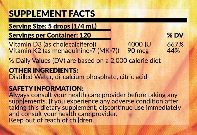 3rd Rock Essentials Vitamins D3 K2 | Chelated Liquid Vitamin Supplement Drops | Vitamin D3 | Vitamin K2 | Support Calcium Absorption Strong Bones Healthy Heart | Vegan | Gluten Free | 1 Fl Oz