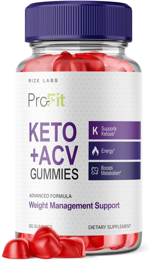 rize labs - Profit Keto+ACV Gummies for Weight Loss, Belly Fat Diet, Vegan Advanced Formula (60 Gummies)