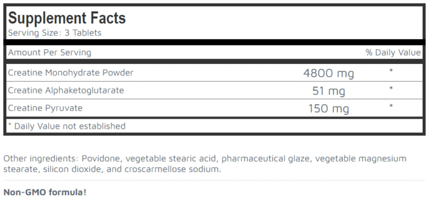 Super Premium Tri-Phase Creatine a Combination of Three Types of creatine for Maximum Results Without All The Negatives
