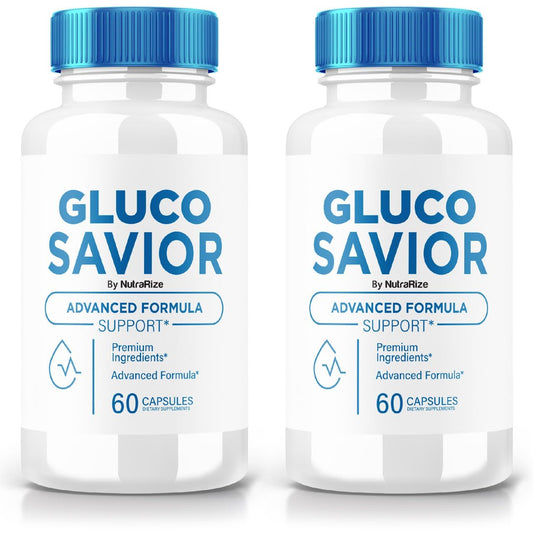(2 Pack) Gluco Savior - Capsules to Maintain Stable Healthy Levels, All-Natural Dietary Supplement, Gluco Savior Advanced Formula for Optimal Health, GlucoSavior Reviews (120 Capsules)