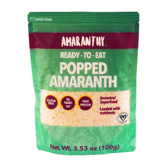 Amaranthy Readytoeat Popped Amaranth Bag 353 oz  High Protein Grain  Low Calorie  Vegan 1 Popped Bag 35 oz
