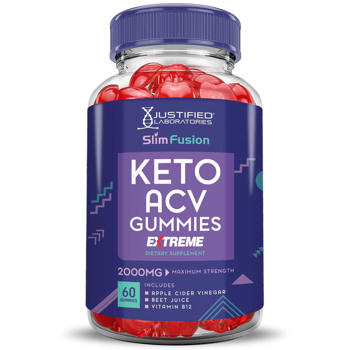 (2 Pack) Slim Fusion Keto ACV Gummies Extreme 2000MG Advanced Slimfusion Keto Gummies Apple Cider Vinegar Formulated with Pomegranate Beet Juice Powder B12 Vegan Non GMO 120 Gummys
