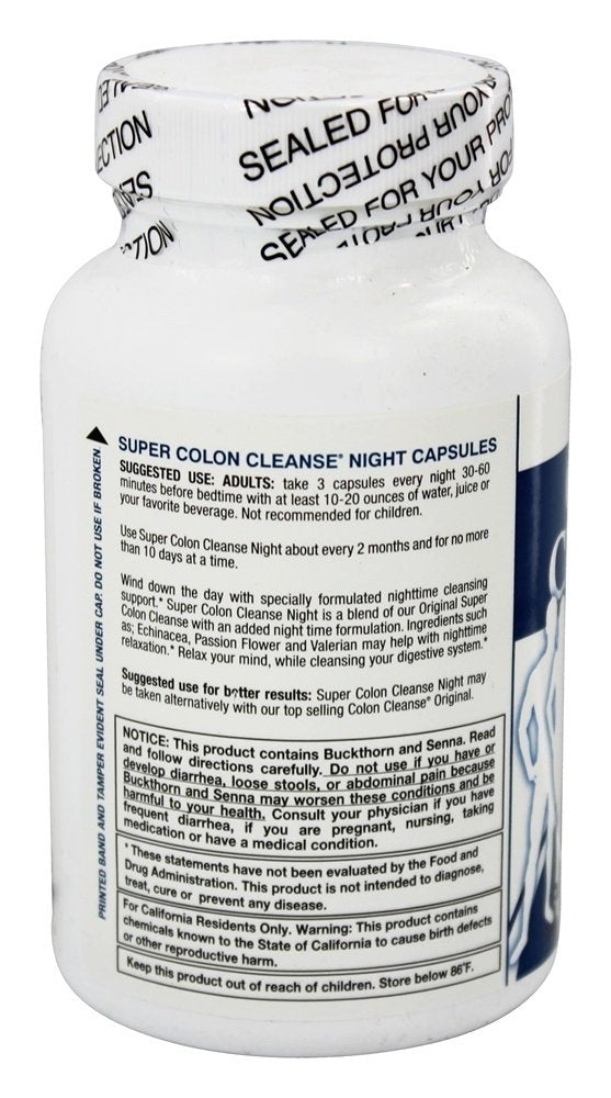 Health Plus Super Colon Cleanse, Night Formula Capsules