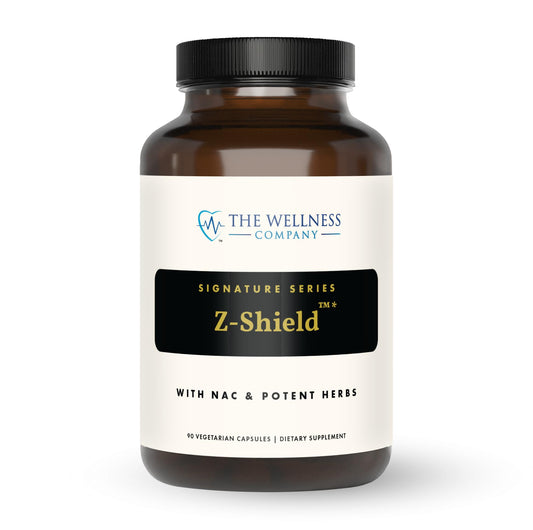 The Wellness Company Z-Shield | 90 Capsules | Detox Support Formula with St. John's Wort, Lemon Balm, Turmeric, NAC, and EGCG | Non-GMO, Gluten-Free | Supports Immune Health and Detoxification