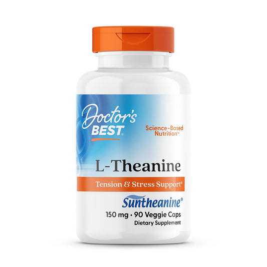 Doctor's Best L-Theanine Contains Suntheanine, Helps Reduce Stress & Sleep, Non-GMO, Gluten Free, Vegan, 150 mg (DRB-00197), 90 Count