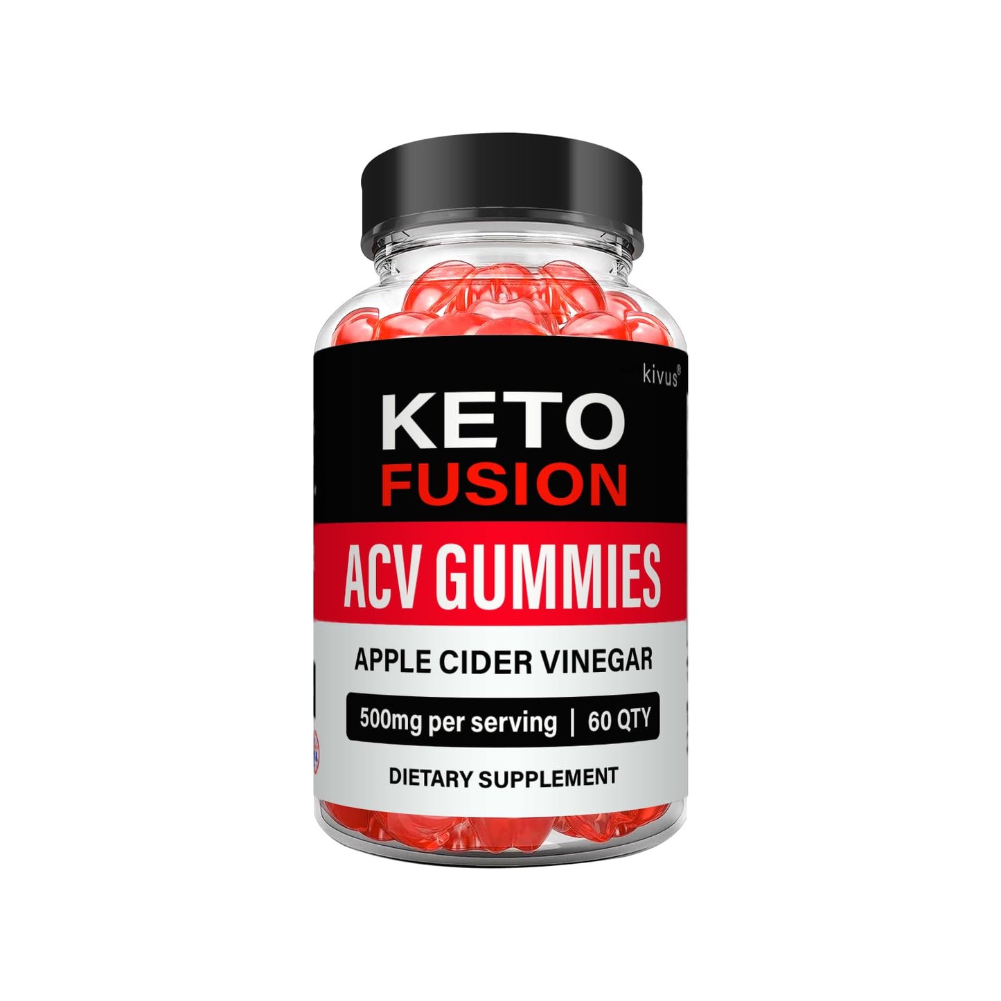 kivus Keto Fusion Gummies - Keto Fusion ACV Gummies (Single, 60 Gummies)