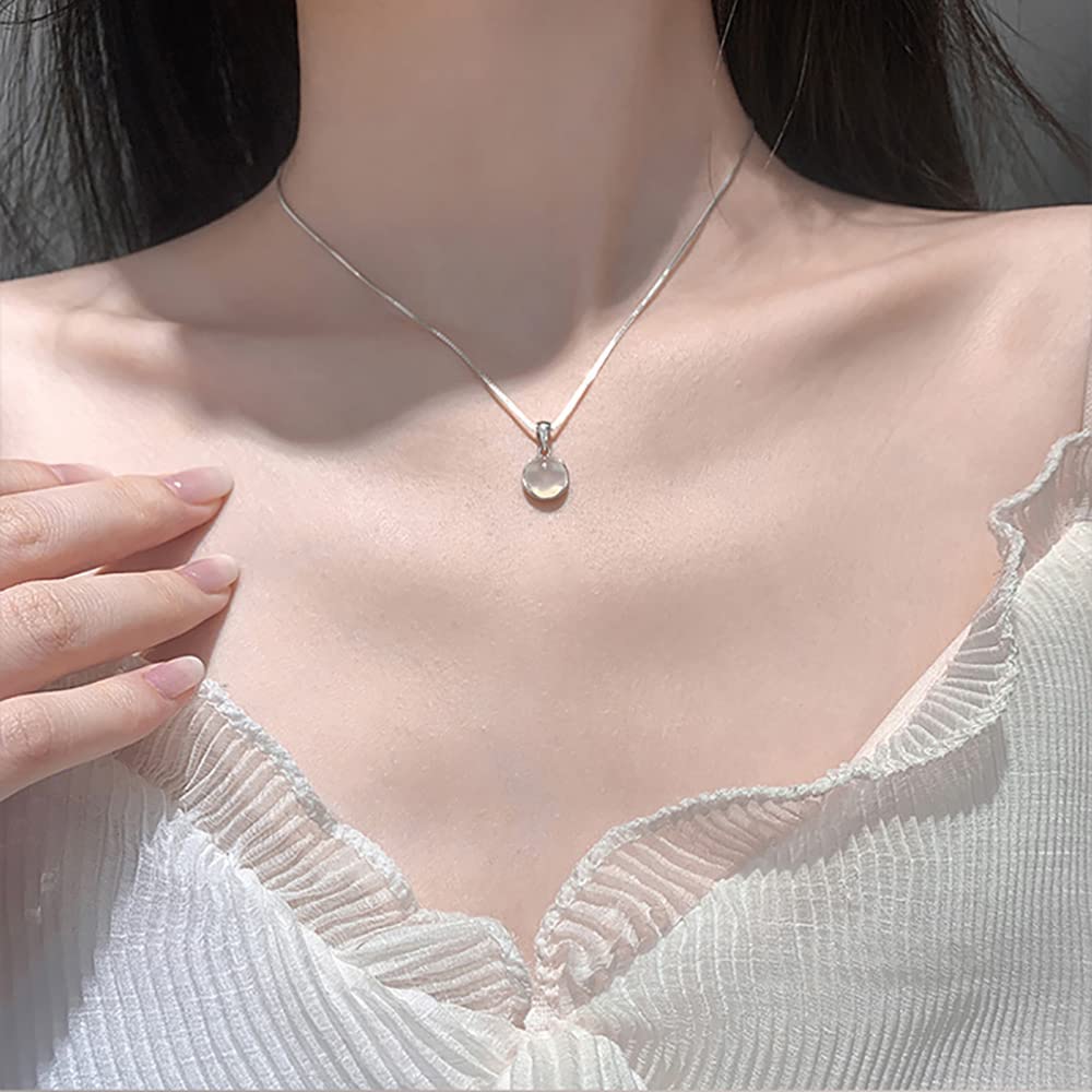 Crystio Moonstone Therapeutic Neckchain, Lymph Detox Slimming Neckchain (10mm)