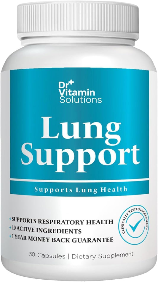 Lung Revive: Advanced Respiratory Support with Butterbur, Quercetin, & Vitamin C - Enhanced Breathing & Lung Detox Formula, Doctor-Developed, 30 Caps (1-Month Supply) (1 Bottle, 30 Capsules)