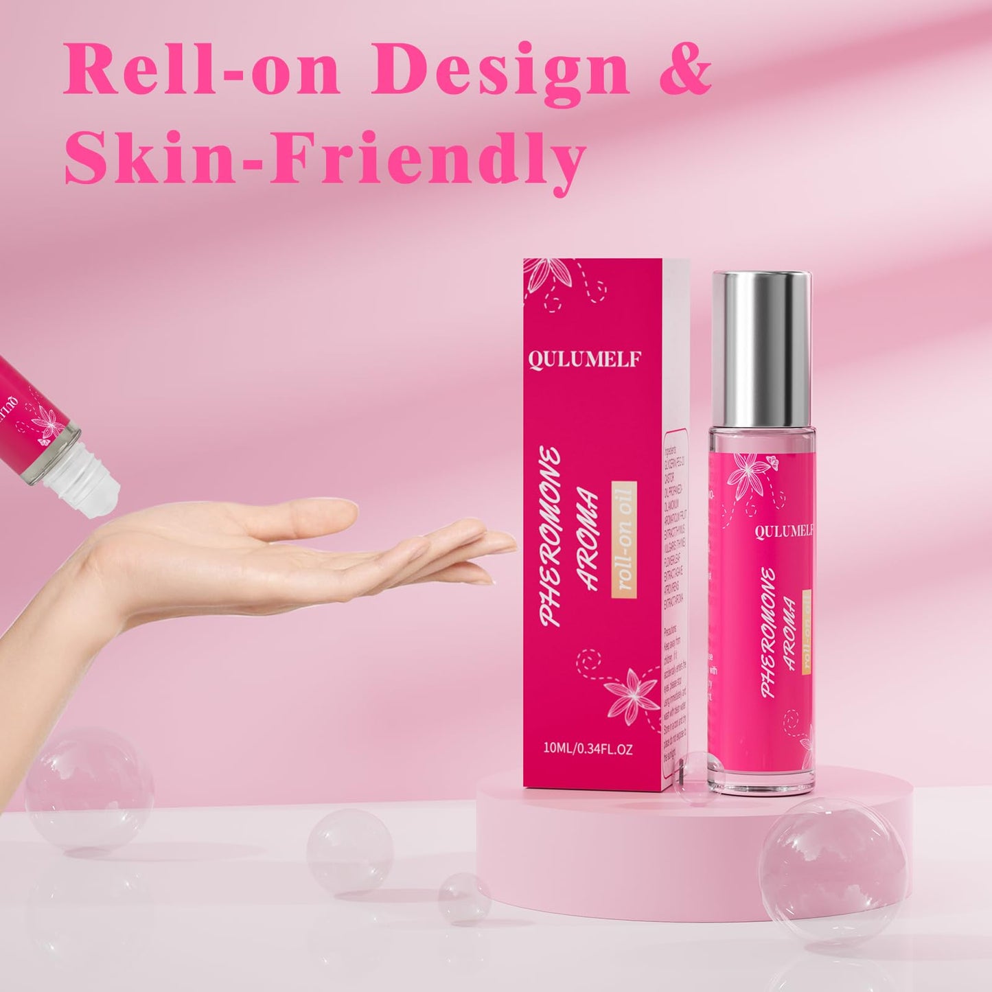 QULUMELF Pheromone Perfume for Women,Fragrance Pheromone Cologne Attract Men, Long Lasting Women's Perfume, Roller Ball Design, Portable and Fruity