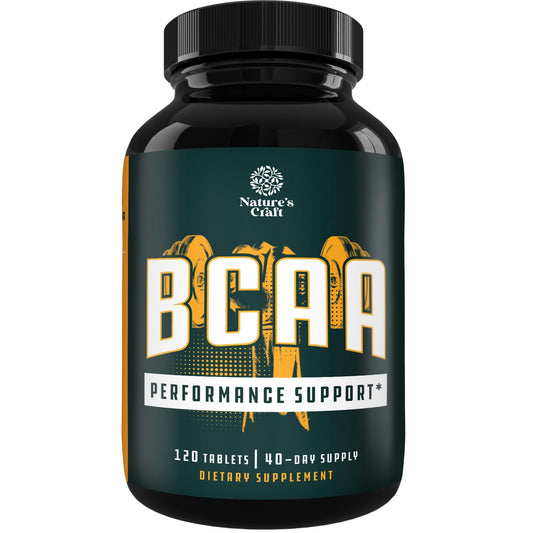 Branch Chain Amino Acids Supplement - Vegan BCAA Tablets Post Workout Muscle Recovery and Muscle Growth Support - Branched Chain Amino Acids Supplement for Men and Womens Workout Recovery 120 Count