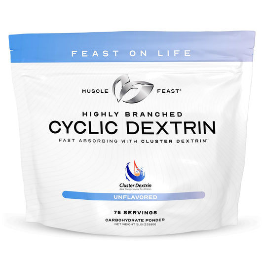 Muscle Feast Highly Branched Cyclic Dextrin Premium Pre-Workout or Post-Workout Supplement, Unflavored, 5lbs