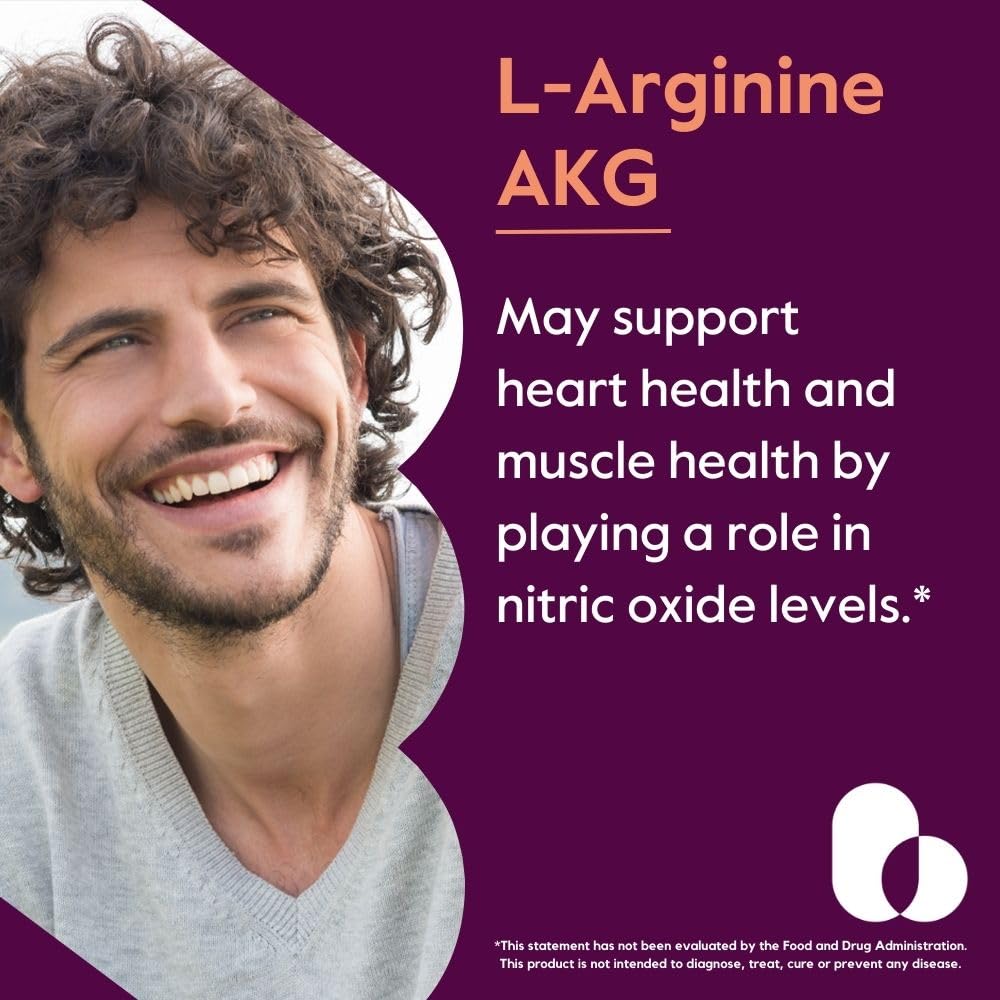 BESTVITE Arginine AKG 750mg (240 Vegetarian Capsules) - No Stearates - Vegan - Non GMO - Gluten Free